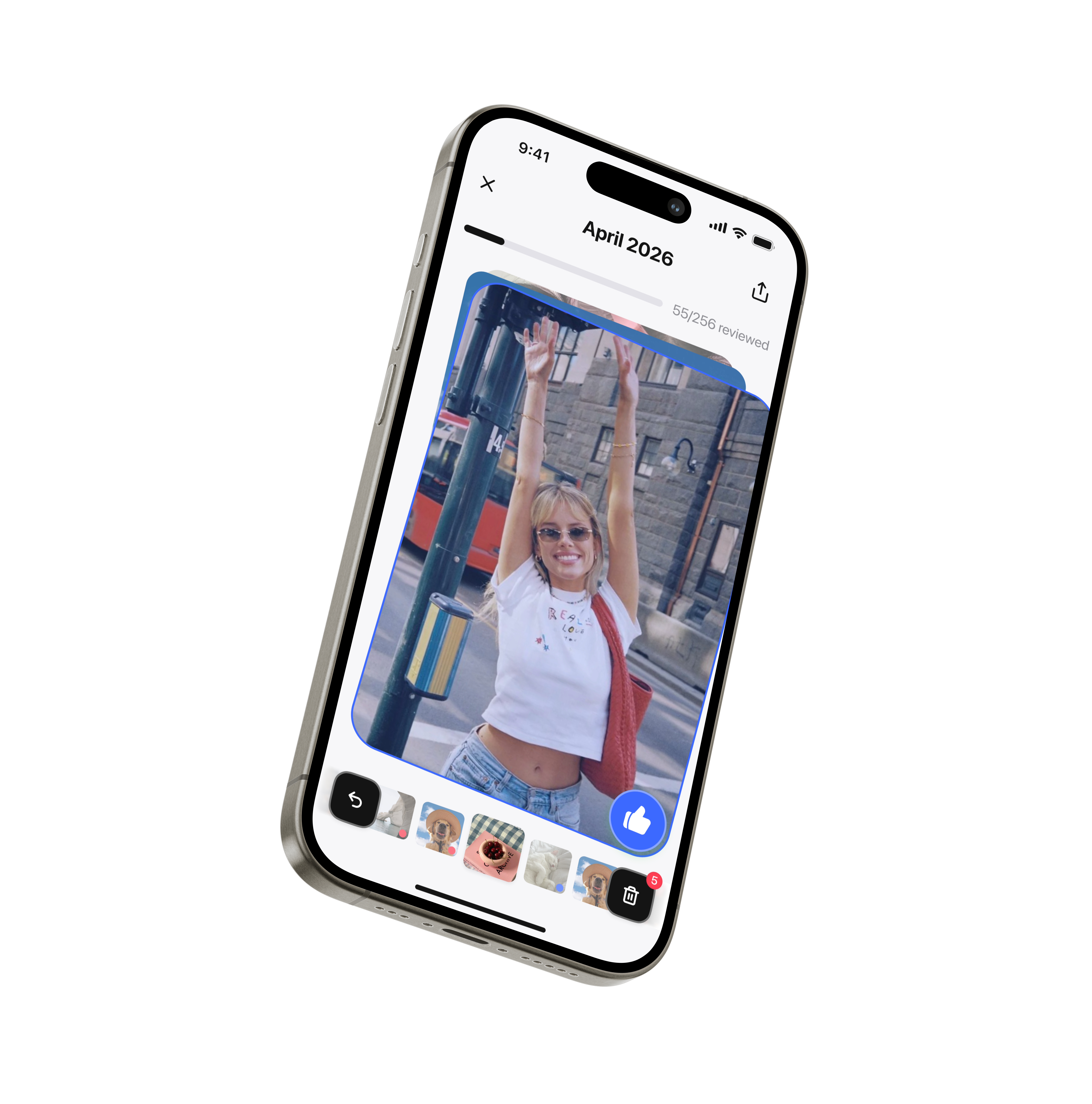 Unclutter swipe organiser screen